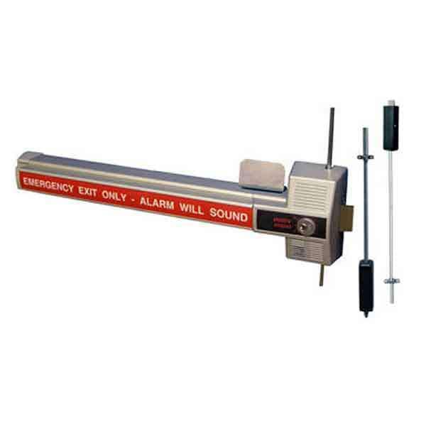 Detex Alarmed Dead Bolt Panic Hardware - 3 Point Top Bolt, Deadbolt and Bottom Bolt Exit Control Lk DTX-ECL-230X-TDB - main